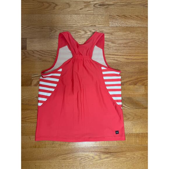 Tea Collection Girls Athletic Tank Top, EUC, Orange Stripe, Kids Sz 10 - Picture 3 of 3